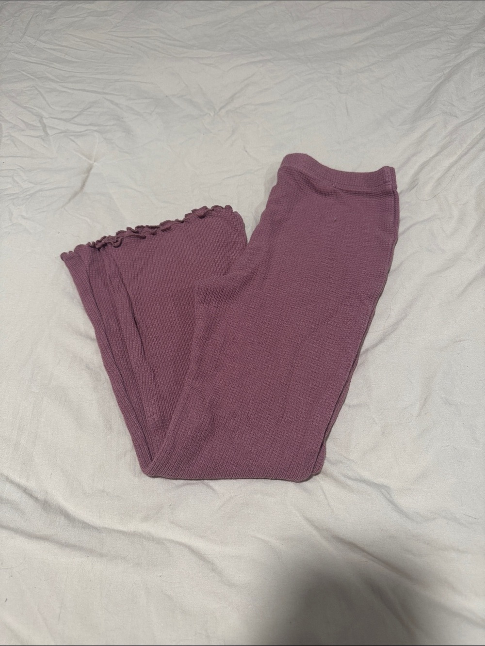 🖤Little Sleepies Dusty Plum Waffle Flare Pants🖤
